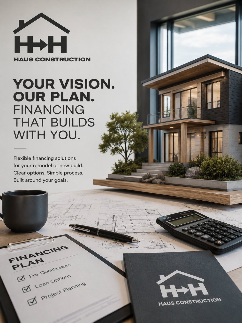 Haus Construction financing — your vision, our plan: pre-qualification, loan options and project planning